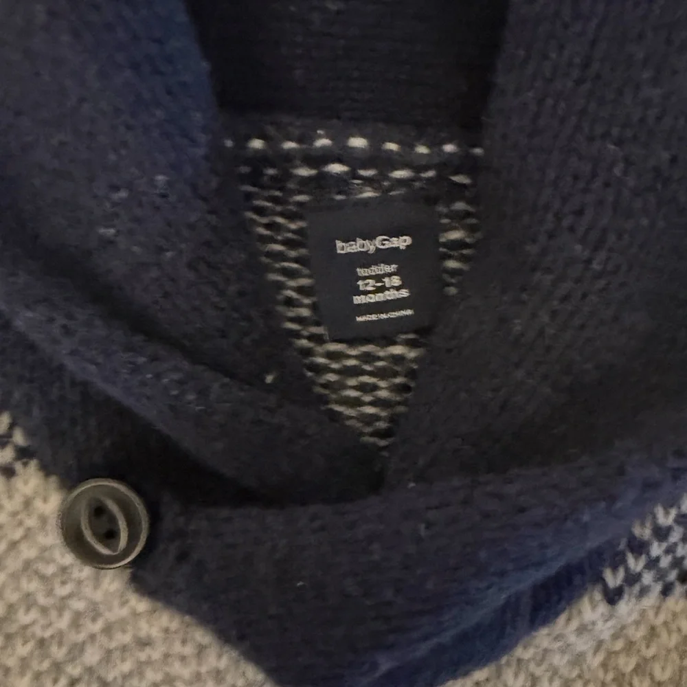 Baby GAP‎ 12-18 mo Turtleneck Sweater in Navy and Gray